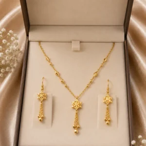 Gold Plated Necklace Set | Elegant Star Tassel